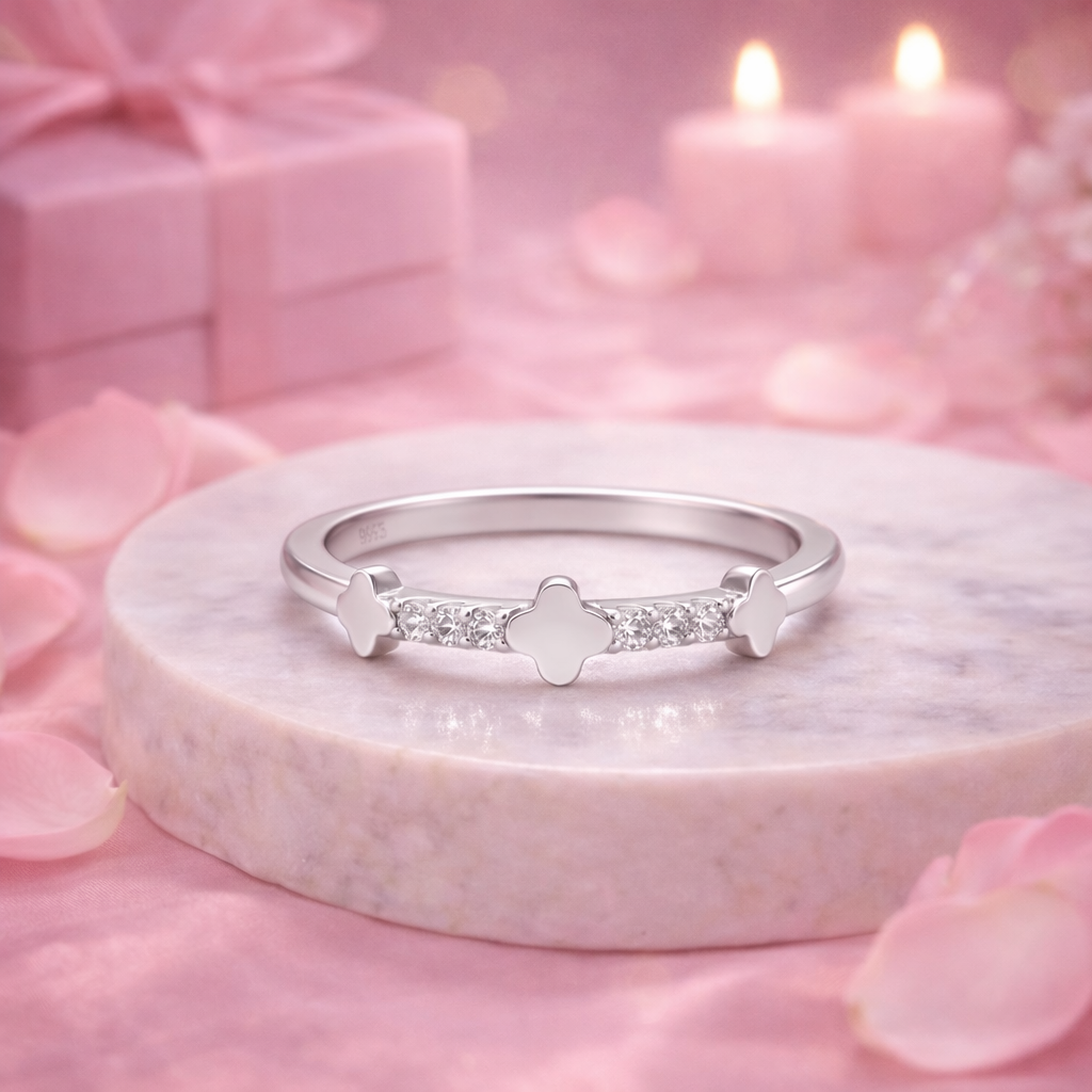 Minimal silver band ring 925 silver elegant simple design for women