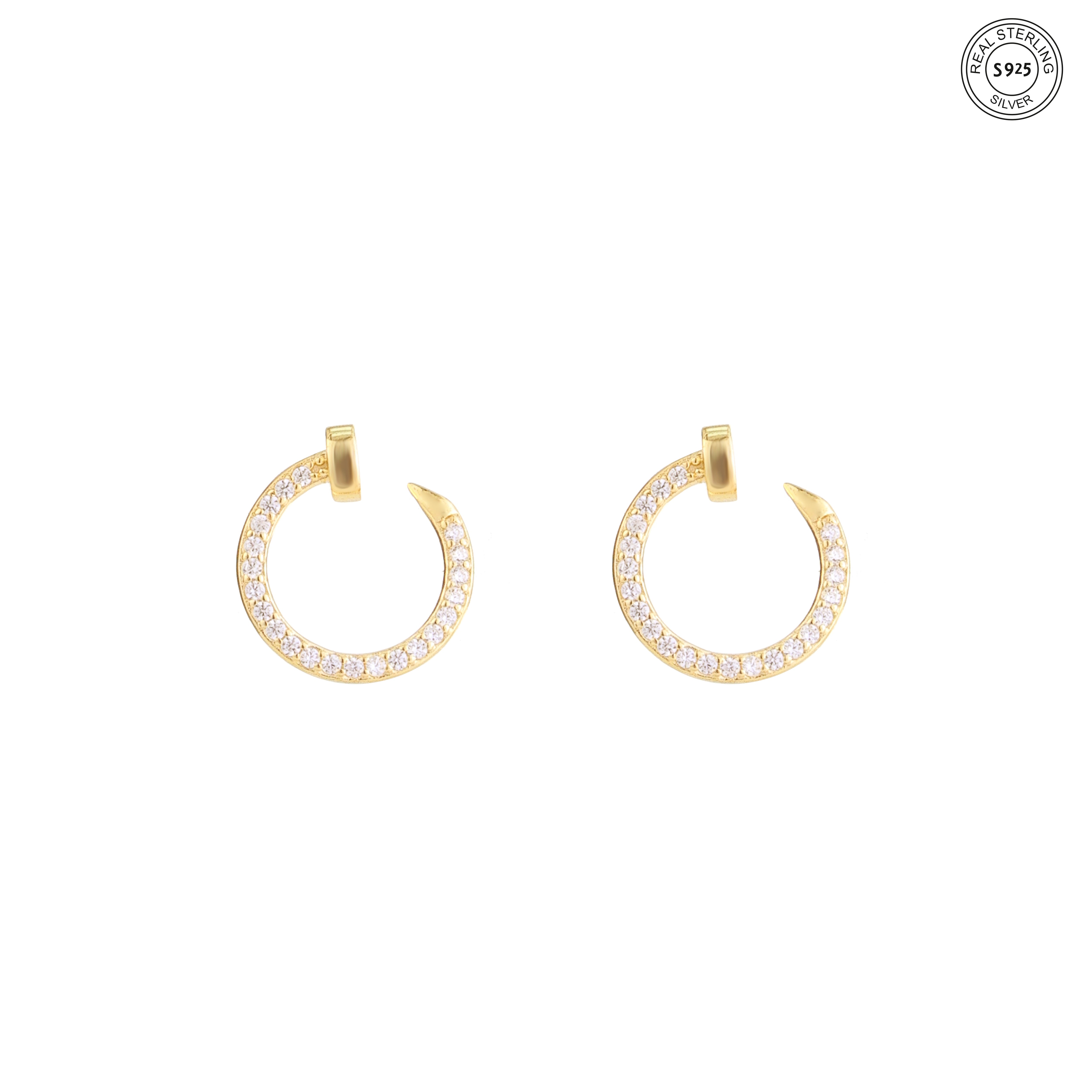 Minimal silver hoop earrings 925 for girls stylish daily wear