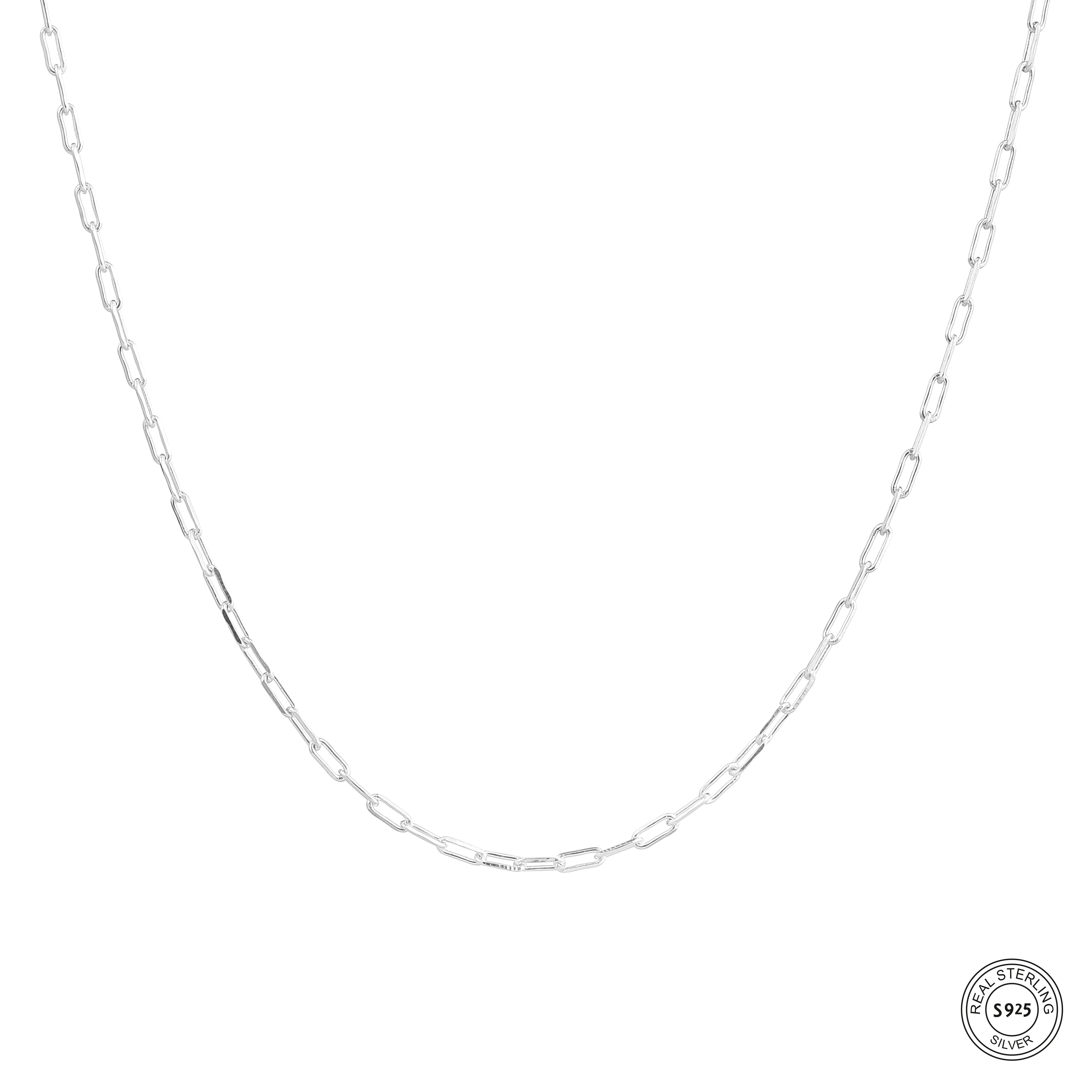 Minimalist link silver chain everyday wear