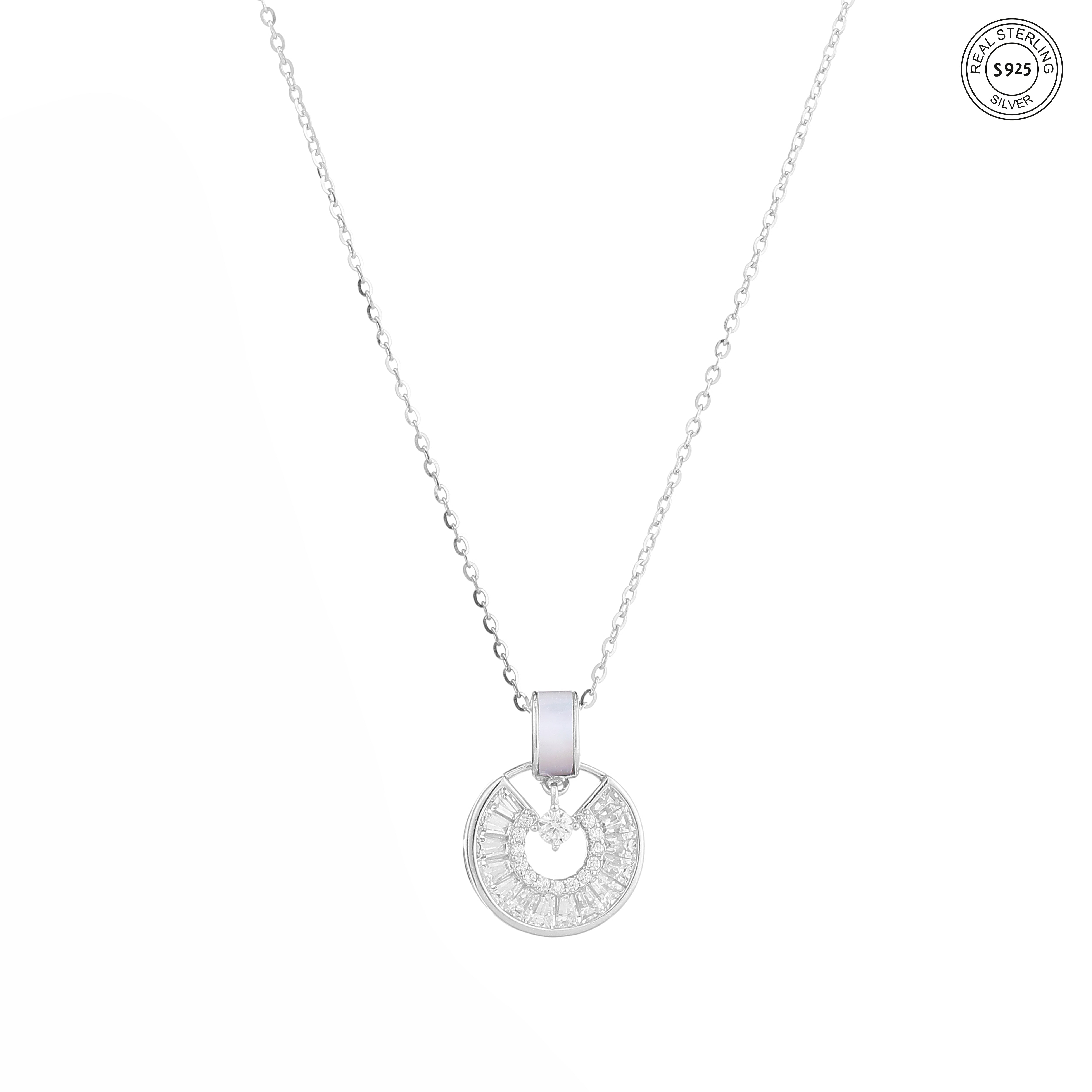 Geometric crystal pendant