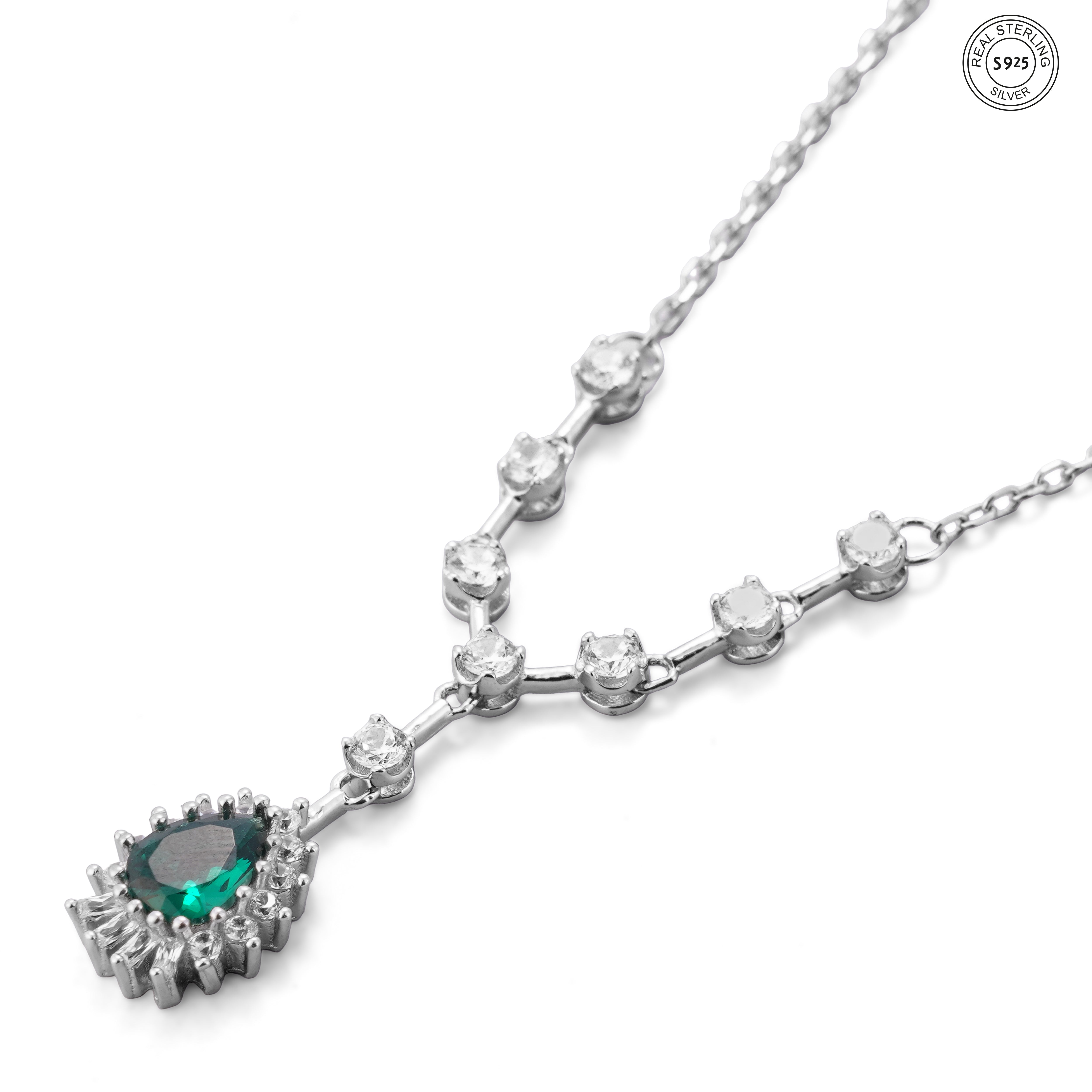 nature inspired silver drop earrings leaf design halo style for girls