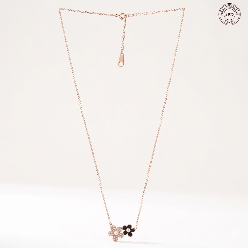 Rosegold floret pendant elegant floral jewellery style