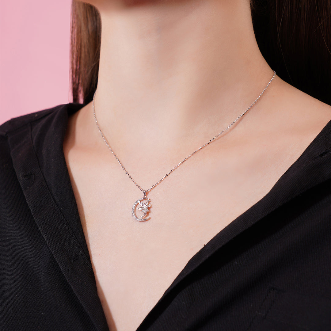 Spiritual silver angel pendant 925 silver blessing jewelry for women
