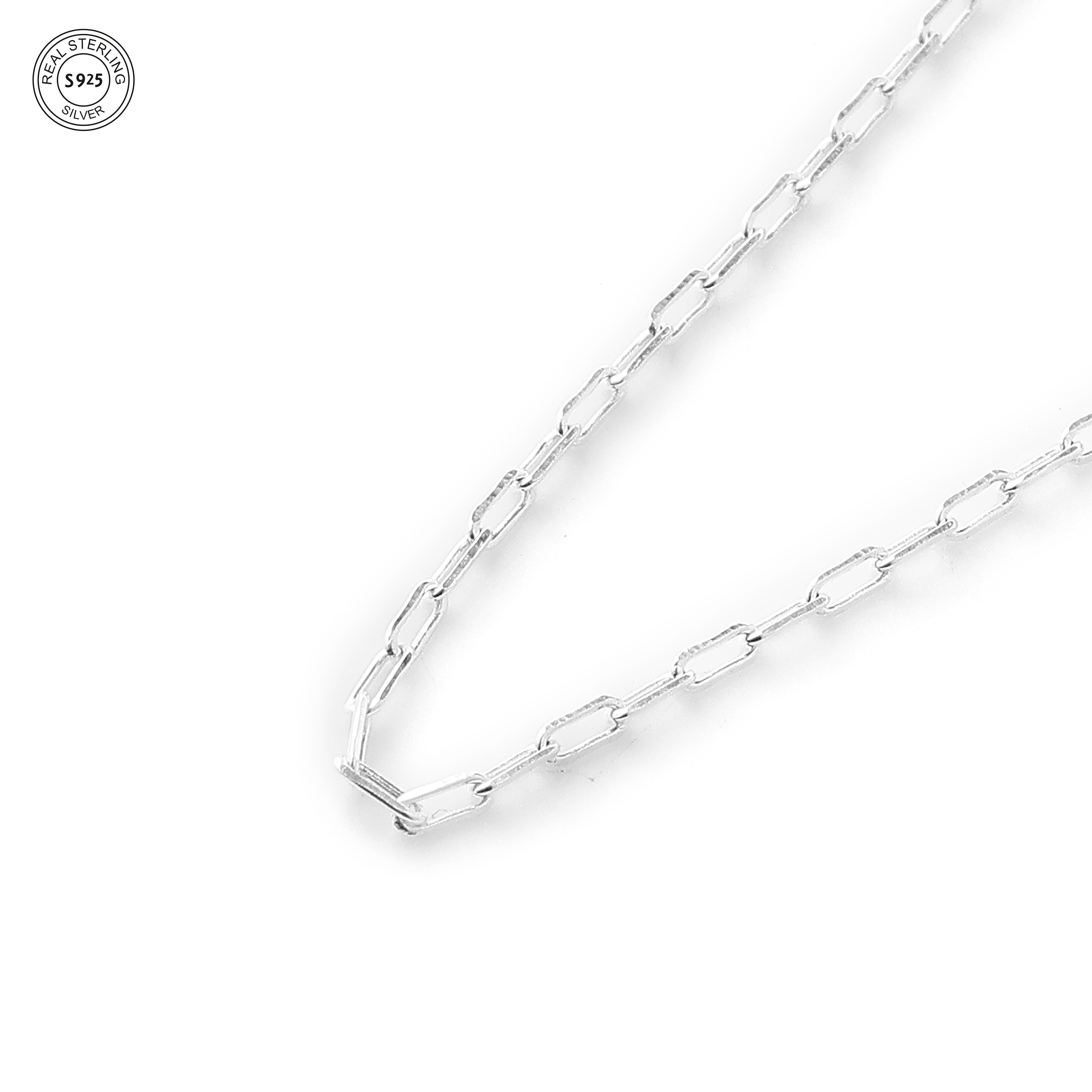 Sterling silver link chain sleek style