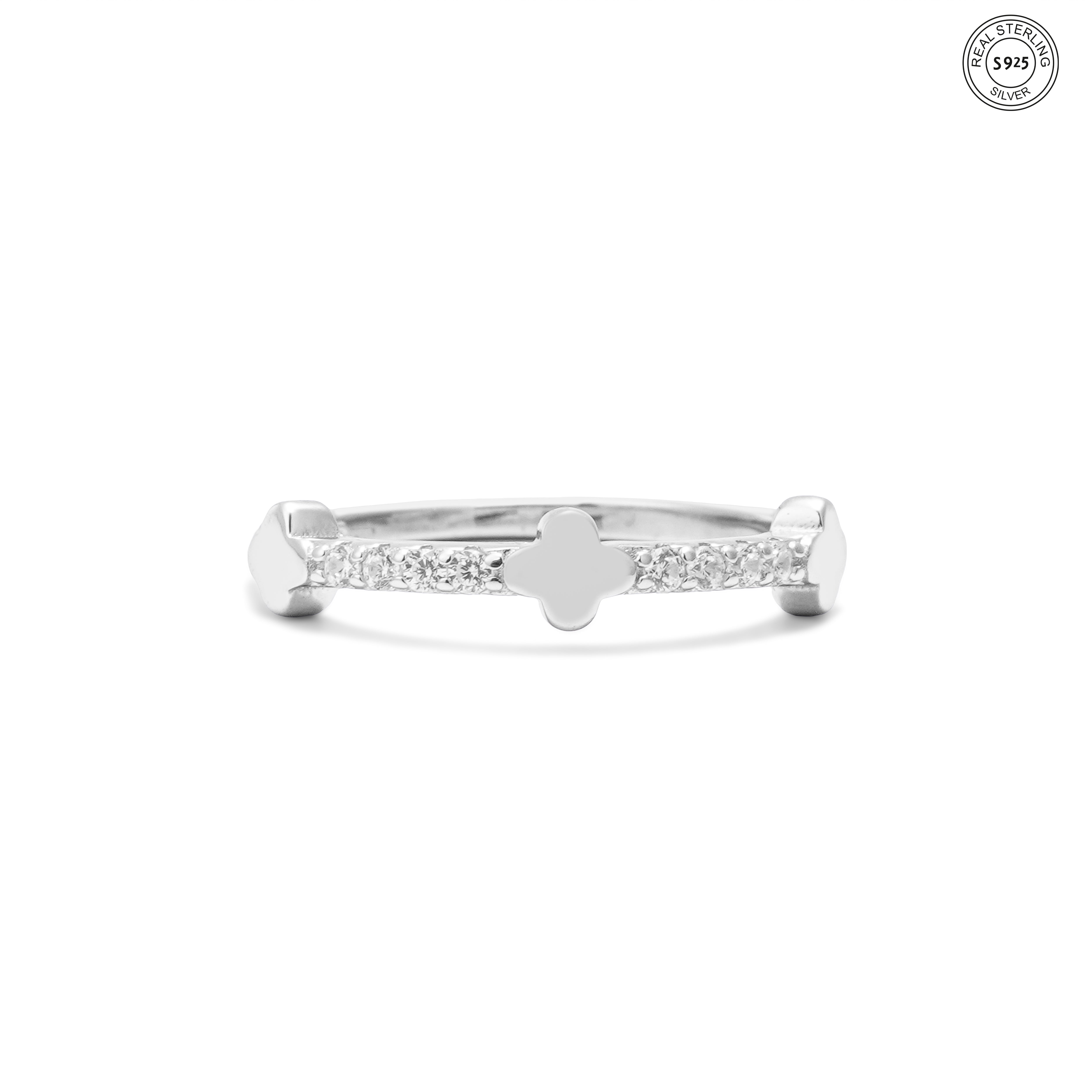 Thin 925 silver band ring stackable minimalist jewelry for women