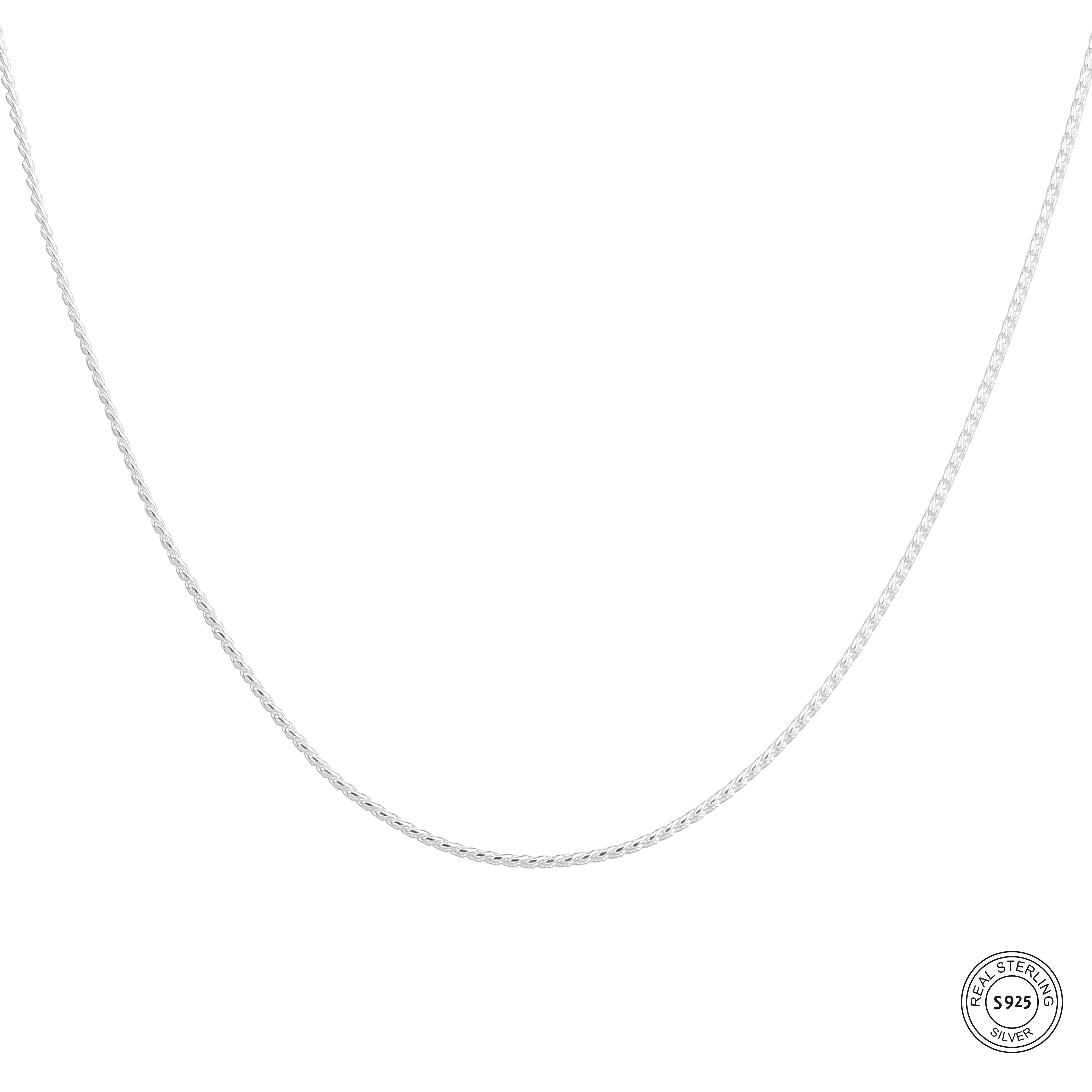 Twisted silver chain 925 for women elegant thin chain daily wear jewelry